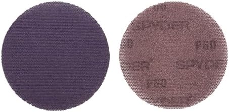 Spyder 50-Pack 60 Grit Sanding Discs, Ceramic Net, 5-Inch Hook and Loop, for Random Orbital Sander (500067)