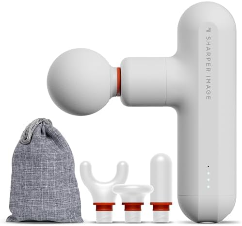 Sharper Image Powerboost Move Mini Percussion Massage Gun, Powerful & Quiet