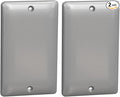 Square D by Schneider Electric Square D X Series Wall Plate for Outlet and Light Switch, Standard Size Blank 1 Gang, Matte Gray (Pack of 2)