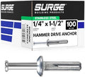 1/4" X 1-1/2" Stainless Hammer Drive Nail in Concrete Anchor (Box of 100)
