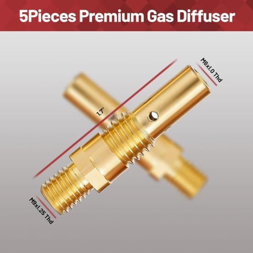 5PK Gas diffusion 35-50 Replace KP2040-1 S19728 Compatible with Lincoln Magnum 100L & Forney & Chicago Electric & Clarke & Tweco Mini #1 mig gun part