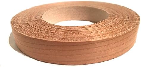 Edge Supply Cherry 13/16 in x 50 ft Roll – Pre-Glued Iron On Wood Veneer Tape – Wood Veneer Edge Banding Tape with Hot Melt Adhesive, Smooth Sanded Finish Ideal for Furniture & DIY, Made in USA