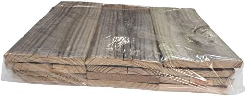 Rustic Weathered Reclaimed Wood Planks for DIY Crafts, Projects and Decor (12 Planks - 5.5" x12)