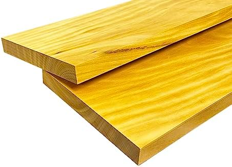 Barrington Hardwoods Yellow Heart Lumber Boards 3/4" x 6" (2pcs) (3/4" x 6" x 12")