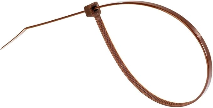 GTSE 14 Inch Brown Heavy Duty Zip Ties, 1,000 Bulk Pack, 120lb Strength, UV Resistant Nylon Cable Ties, Self-Locking 14" Tie Wraps