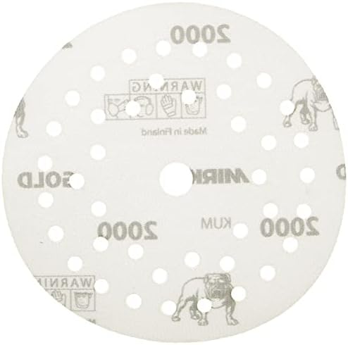 Mirka Gold Film Multifit 5 Inch Sanding Discs 2000 Grit Hook & Loop 50 Pack