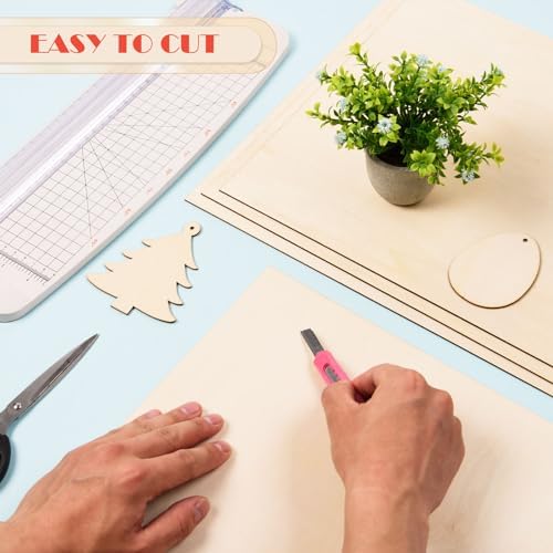 AWIZOM 12 Pack Basswood Sheets for Crafts-12 x 16 x 1/8 Inch- 3mm Thick Plywood Sheets with Smooth Surfaces Unfinished Wood Boards for Laser Cutting, Wood Burning, Architectural Models, Staining