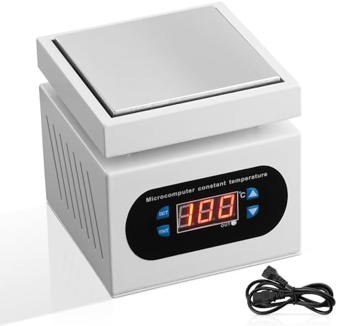 Soldering Hot Plate, PCB Preheater Rework Station with Digital Temperature Control, 100×100mm Heating Area for Multi-Point Heating, Electronics Repair, SMD Soldering, PCB Rework DIY110V 350W