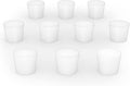 stonylab Silicon Rubber Stopper, White Tapered Lab Seal Silicon Stoppers Rubber Plugs (10-Pack, 7#)