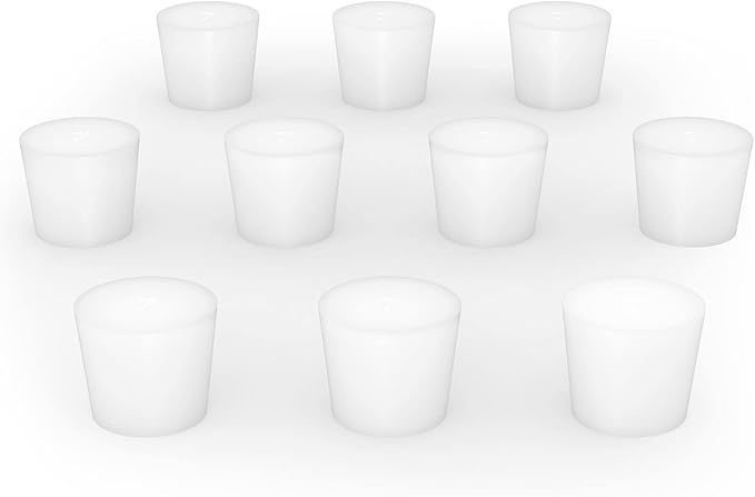 stonylab Silicon Rubber Stopper, White Tapered Lab Seal Silicon Stoppers Rubber Plugs (10-Pack, 7#)