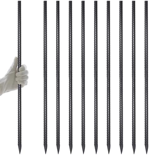 AAGUT Straight Rebar Stakes 40 Inch 1/2 Inch Thickness Concrete Form Stakes
