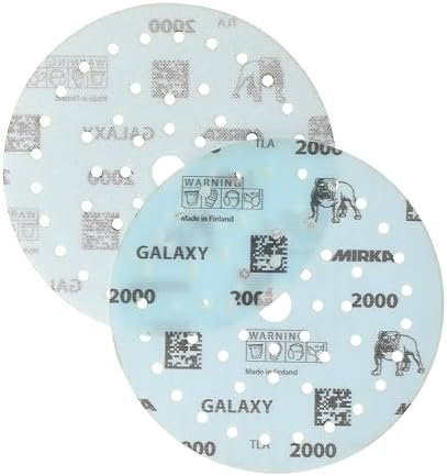 Mirka Galaxy Multifit 6 Inch Ceramic Discs, 2000 Grit, Hook & Loop, 50 Pack