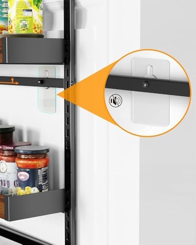 Moforoco Wood 9-Tier Over The Door Pantry Organizer, Wooden Pantry Organization and Storage, Black Hanging Basket Wall Spice Rack Seasoning Shelves, Home & Kitchen