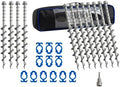 Homeon Wheels Aluminum Ground Anchors, 12-Pack Heavy-Duty Screw Stakes