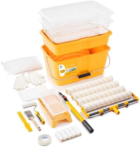 VOOMEY 28PCS 18 Inch Paint Roller Kit, Large Roller with Extension Pole