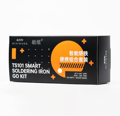 Original TS101 Soldering Pen Upgraded from TS100 DC 65W PD 45W Power Programmable Smart Mini Electric Portable Soldering Iron GO Kit with 3 Solder Tips,USB Type C Cable,Carrying Pouch