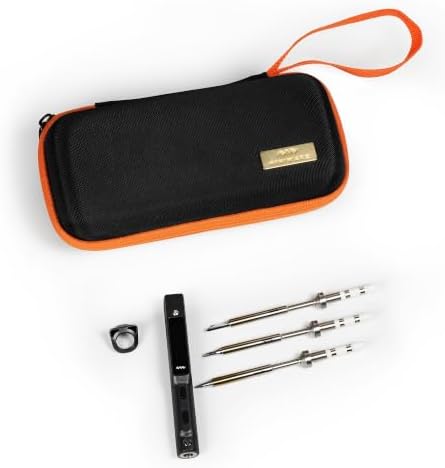 Original TS101 Soldering Pen Upgraded from TS100 DC 65W PD 45W Power Programmable Smart Mini Electric Portable Soldering Iron GO Kit with 3 Solder Tips,USB Type C Cable,Carrying Pouch