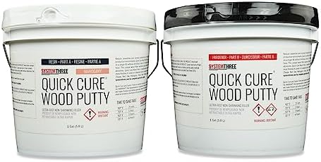 System Three Quick Cure Putty, Mahogany, 2-Gallon Kit