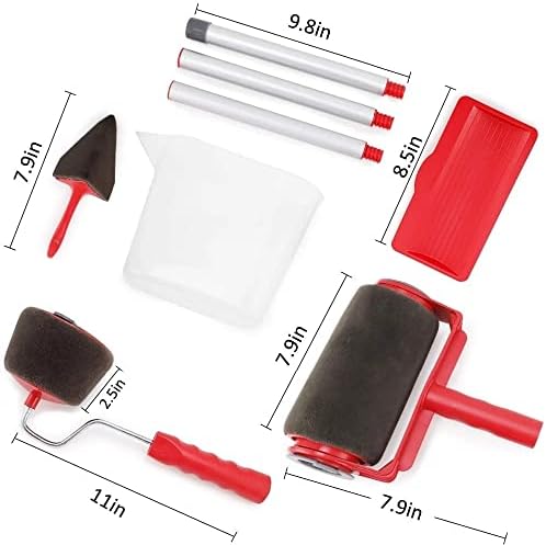 No Seam DIY Paint Roller Brush Tool Flocked Edger Office Room Wall Painting Home Garden Rollers Set