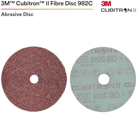3M Cubitron II Fibre Disc, 982C, 80+, 5 in x 7/8 in, Die 500P