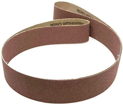 Benchmark Abrasives 2" x 36" Aluminum Oxide Sanding Belts for Grinding Deburring Polishing Rust Removal on Metal, Stainless Steel, and Carbon Steel, Use with Belt Disc Sander (6 Pack) - (60 Grit)