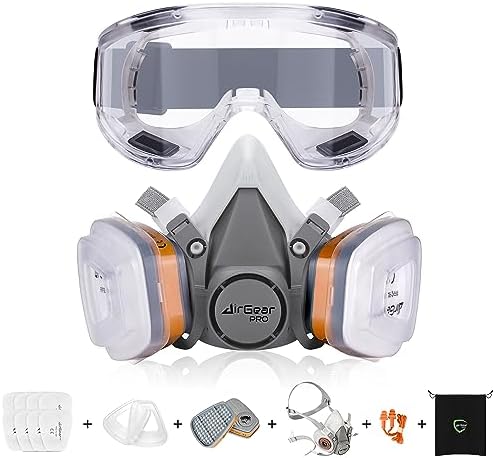 AirGearPro G-500 Reusable Respirator Mask with A1P2 Vapor & Dust Filters