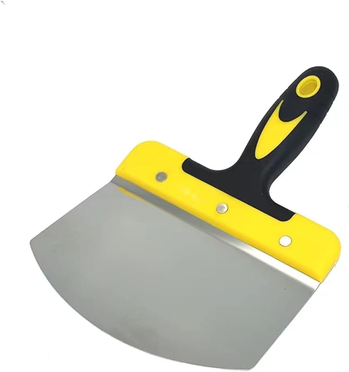 DEKEones Stainless Steel Bucket Scoop, Arc-shape Shovel Putty Knife Scraper Hand Tool for Drywall Finishing