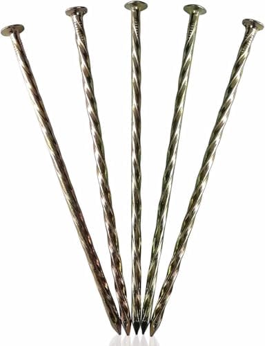 12" 40 Pack Galvanized Metal Landscape Stakes Heavy Duty Anchoring Spikes