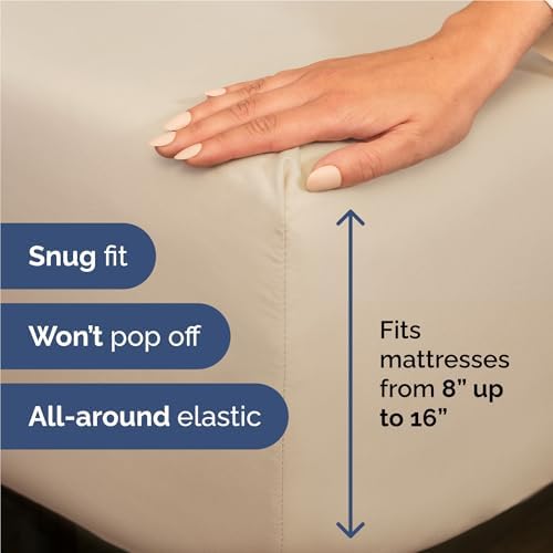 Full Size 4 Piece Sheet Set - Comfy Breathable & Cooling Sheets - Wheat