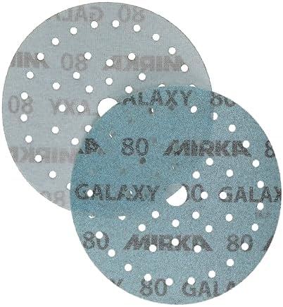 Mirka Galaxy Multifit 6'' Ceramic Sanding Discs 80 Grit Hook & Loop 50 Pack