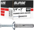 1/4" x 3" Hammer Drive Nail in Concrete Anchor (Box of 100)