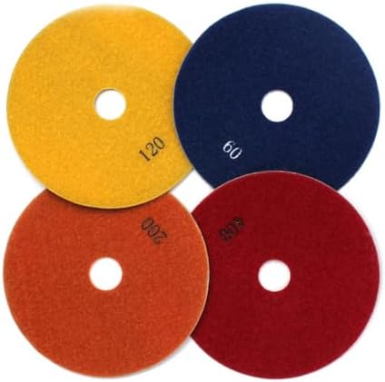 6" Electroplated Diamond Polishing Pads- 200 Grit Wet Dry Sanding for Granite Marble Concrete Ceramics Glass (6"-200 Grit-1PCS)