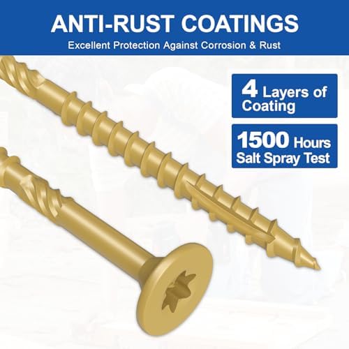 #10 x 4” Deck Screws, 316Pcs Star Drive Wood Screws