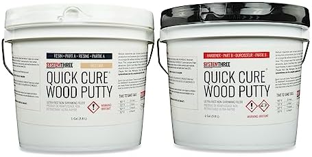 System Three Quick Cure Putty, Red Oak, 2-Gallon Kit