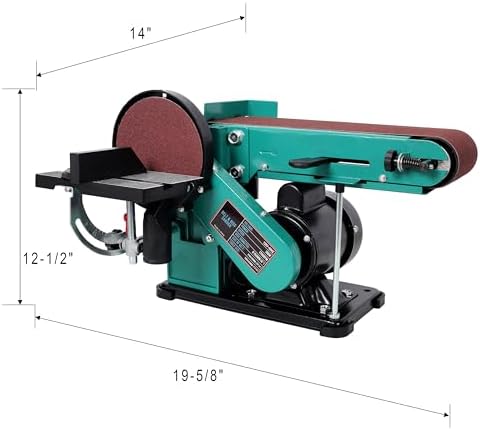 4" x 36" Belt Sander 6" Disc Polisher Grinder Sanders,120V/60Hz.Green Color