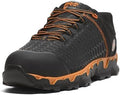 Timberland PRO Men's Powertrain Sport Alloy Safety Toe Industrial Athletic Work Shoe, Black/Orange-2024 New, 11 W