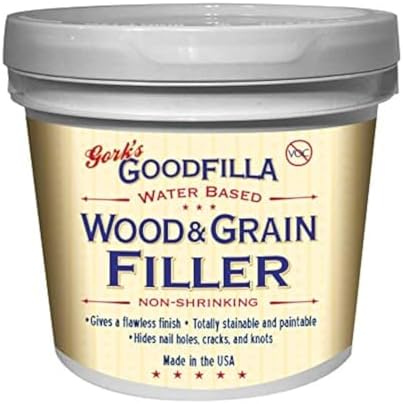 Goodfilla Ash, 1 Gallon (13.5lbs), Wood and Grain Filler, Stainable, Tintable, Sandable, Sandable, Zero Waste, Non-Toxic, USA Made