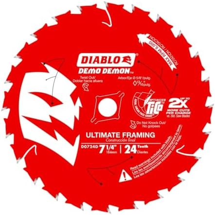 Diablo Demo Demon Framing/Demolition Saw Blade - 7-1/4" x 24-Tooth