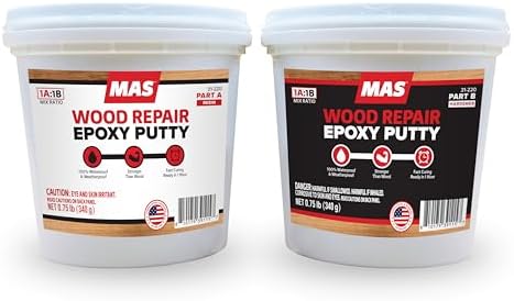 MAS Wood Repair Epoxy Putty 32 Oz, for Boatbuilders & Woodworkers