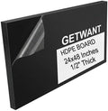 Black HDPE Sheet 1/2" (12mm) Thick 24" x 48" HDPE Marine Board, Heavy Duty High Density Polyethylene Board, UV Anti-Aging High Impact, for Structural Engineering Chemical Mechanical Marine Outdoor Use