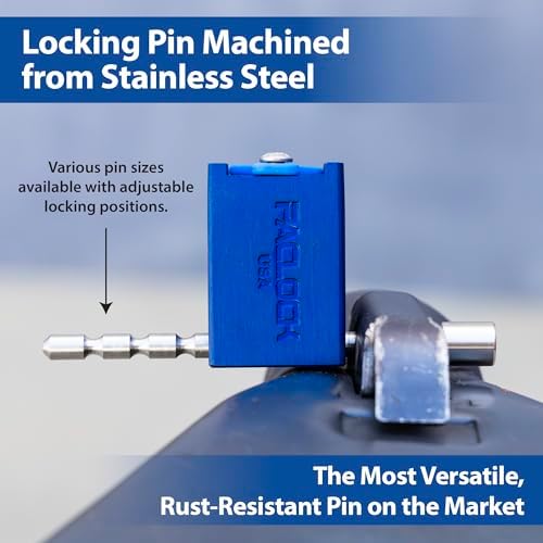 PACLOCK's 79-Series Universal Trailer Lock, Standard Rekeyable (SR), TH-3" Threaded Pin for 1.5" Receivers, One Lock Keyed to a Number U-Pick! w/ 2 Keys, Silver