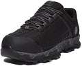 Timberland PRO Men's Powertrain Sport Alloy Safety Toe Industrial Athletic Work Shoe, Black/Grey-2024 New, 7.5 W