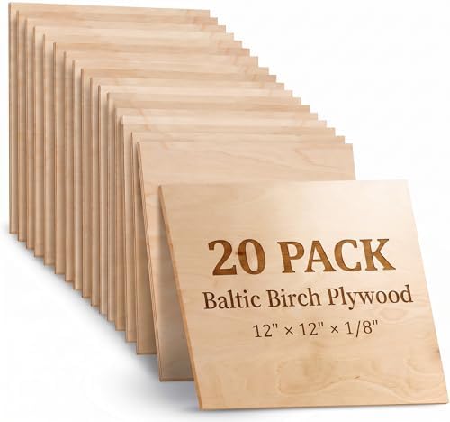Artlicious Baltic Birch Plywood 20 Pack for Laser Cutting Engraving