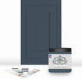 ALL-IN-ONE Paint by Heirloom Traditions, Bermuda (Blue Gray), 8oz Sample - Durable cabinet and furniture paint. Built in primer and top coat, no sanding needed. Includes our 30 featured color card.