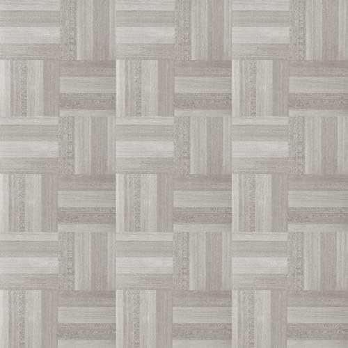 Tivoli Self Adhesive Vinyl Floor Tiles, 45 Tiles - 12" x 12", Ash Grey Wood- Peel & Stick, DIY Flooring for Kitchen, Dining Room, Bedrooms, Basements & Bathrooms by Achim Home Decor