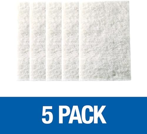 Mercer Industries 4201WH Floor Maintenance Pads, 12" x 18", White (5 pack)