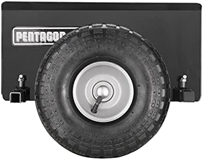 Drywall Cart - Lumber, Wood Paneling, and Plywood Carrier Holds up to 600lbs - Door Dolly with 10-inch Inflatable Wheels by Pentagon Tools (Black)