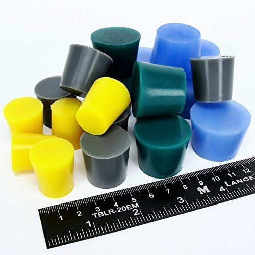 High Temp Masking Supply 20 Piece XL Silicone Rubber Plug Set - Sizes 3/4" to 1-7/16" - Tapered Stoppers for Powder Coating, Painting, Ceramic Coating, Sealing Holes - Non-Toxic, Flexible, Reusable