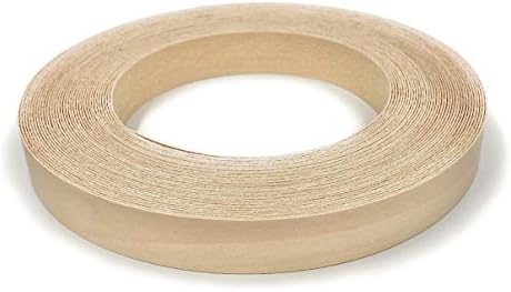 Edge Supply Birch Pre-Finished 5/8 in x 25 ft Roll with a Clear Lacquer UV Finish – Pre-Glued Iron On Real Wood Veneer Edging – Edge Banding Tape with Hot Melt Adhesive, Ideal for Furniture & DIY.