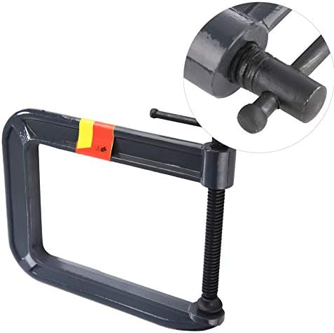 C Clamp Deep Throat U Clamp, Solid Steel G Type Woodworking C Clamp DIY Carpentry Clamping Device, Wood Clamping Device Cast Steel Deep Throat Woodworking Fixed Clamp (thickness 3.9*depth 7.3 in)
